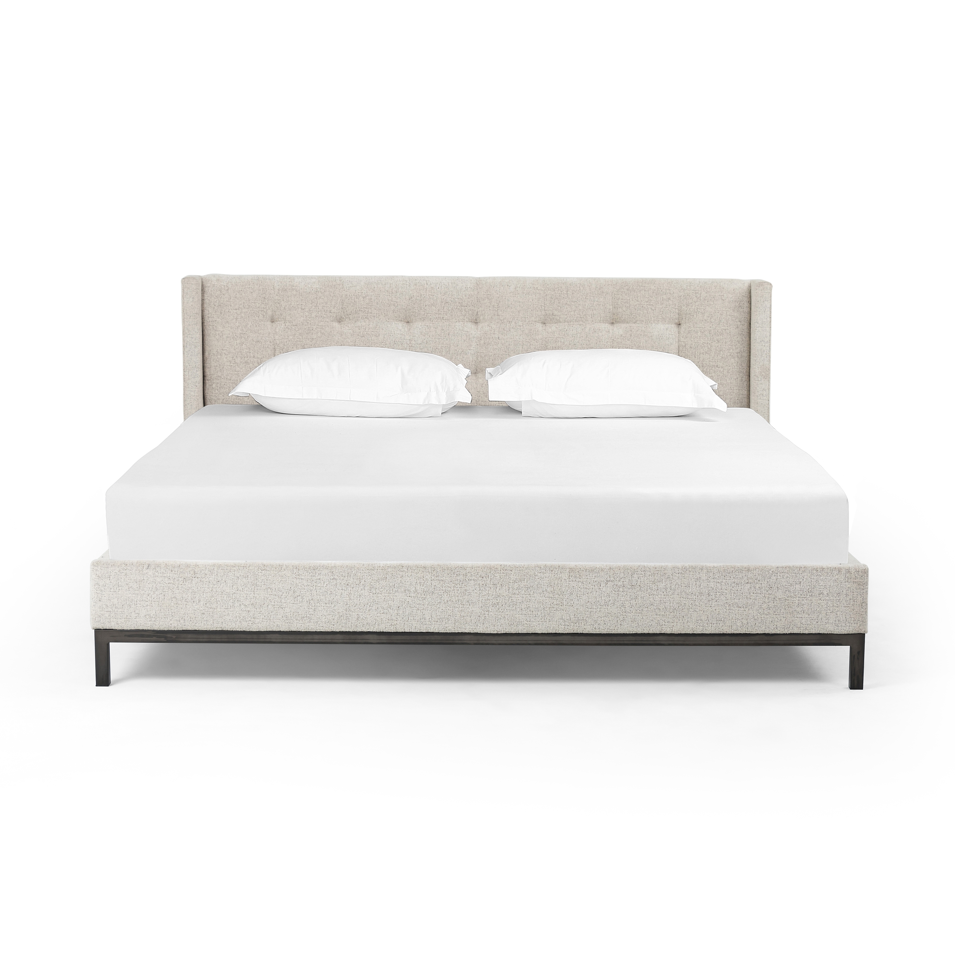 Newhall Bed-Plushtone Linen-King - Image 2