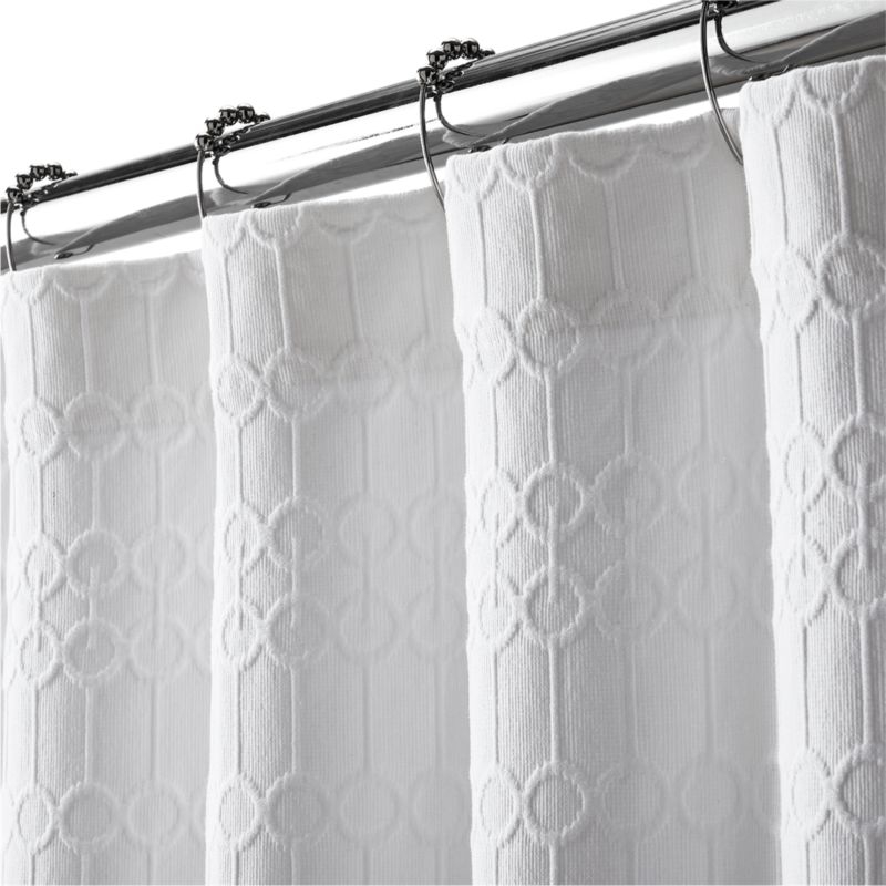 Emery Organic Cotton Matelasse Shower Curtain - Image 3