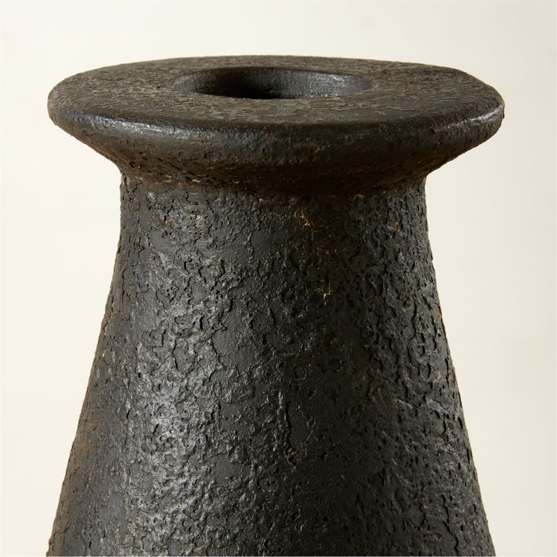 Maxime Black Terracotta Floor Vase - Image 1