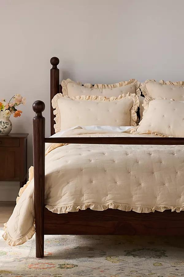 Naomi Cotton Linen Blend Ruffle Quilt - Image 0