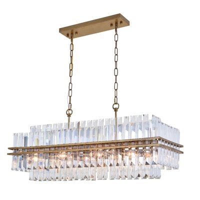 Maier 10 - Light Unique Rectangle Chandelier with Crystal Accents - Image 0