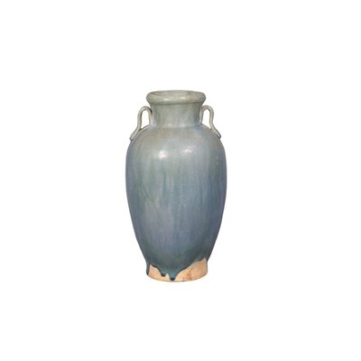 Warnock Blue 9.8" Indoor / Outdoor Ceramic Table Vase - Image 0
