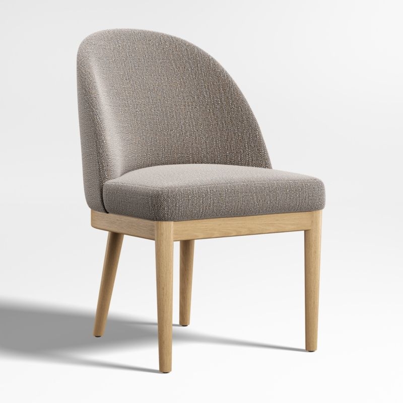 Ana Grey Dining Chair with Natural Wood Legs - Image 5