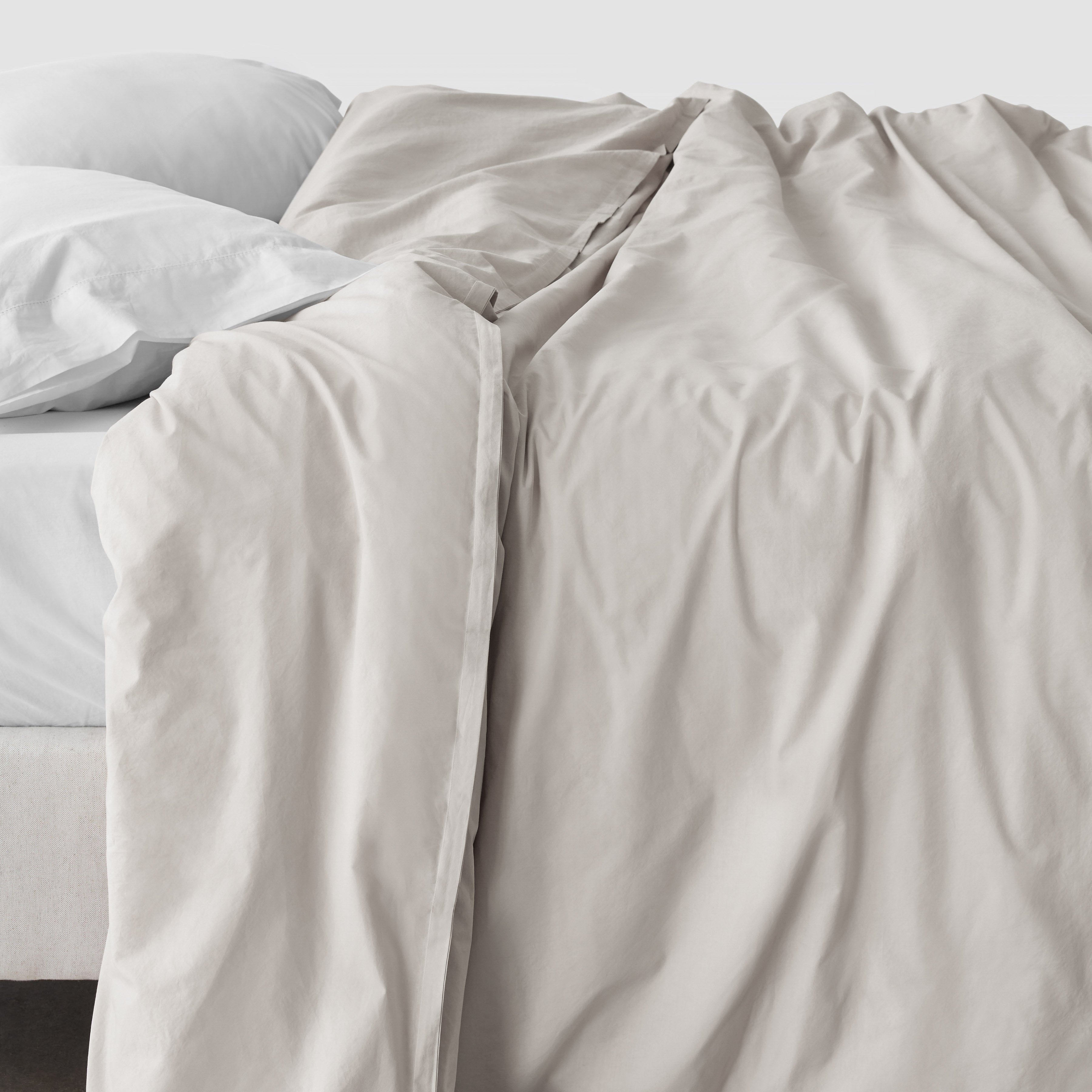 The Citizenry Organic Stonewashed Percale Duvet | King/Cal King | Duvet Only | Grey - Image 0