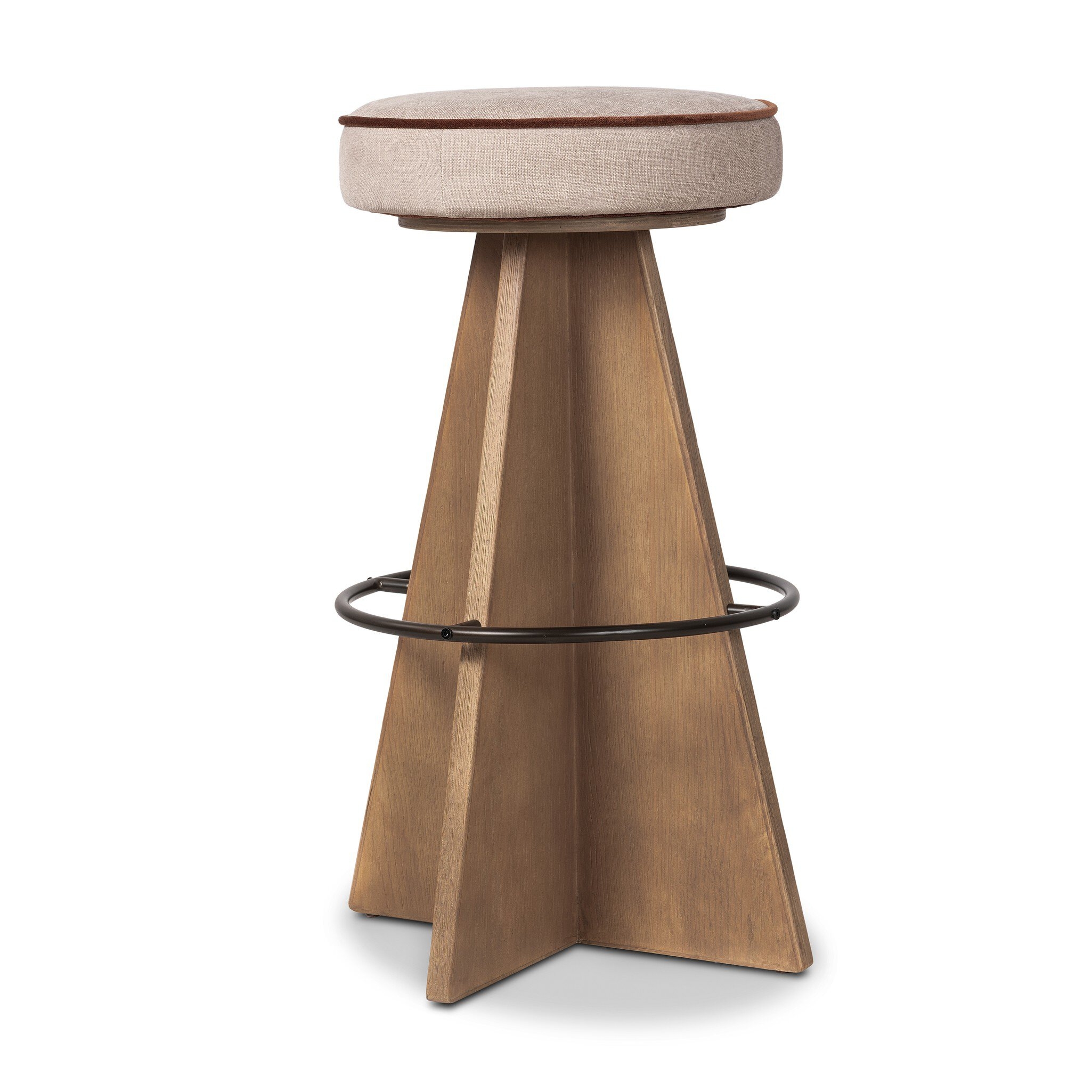 Damon Swivel Bar + Counter Stool - Harbor Sand - Image 1