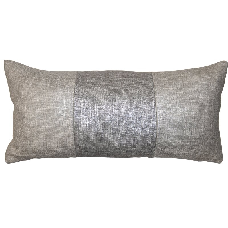 Square Feathers Jetson Taupe Pillow Cover & Insert - Image 0