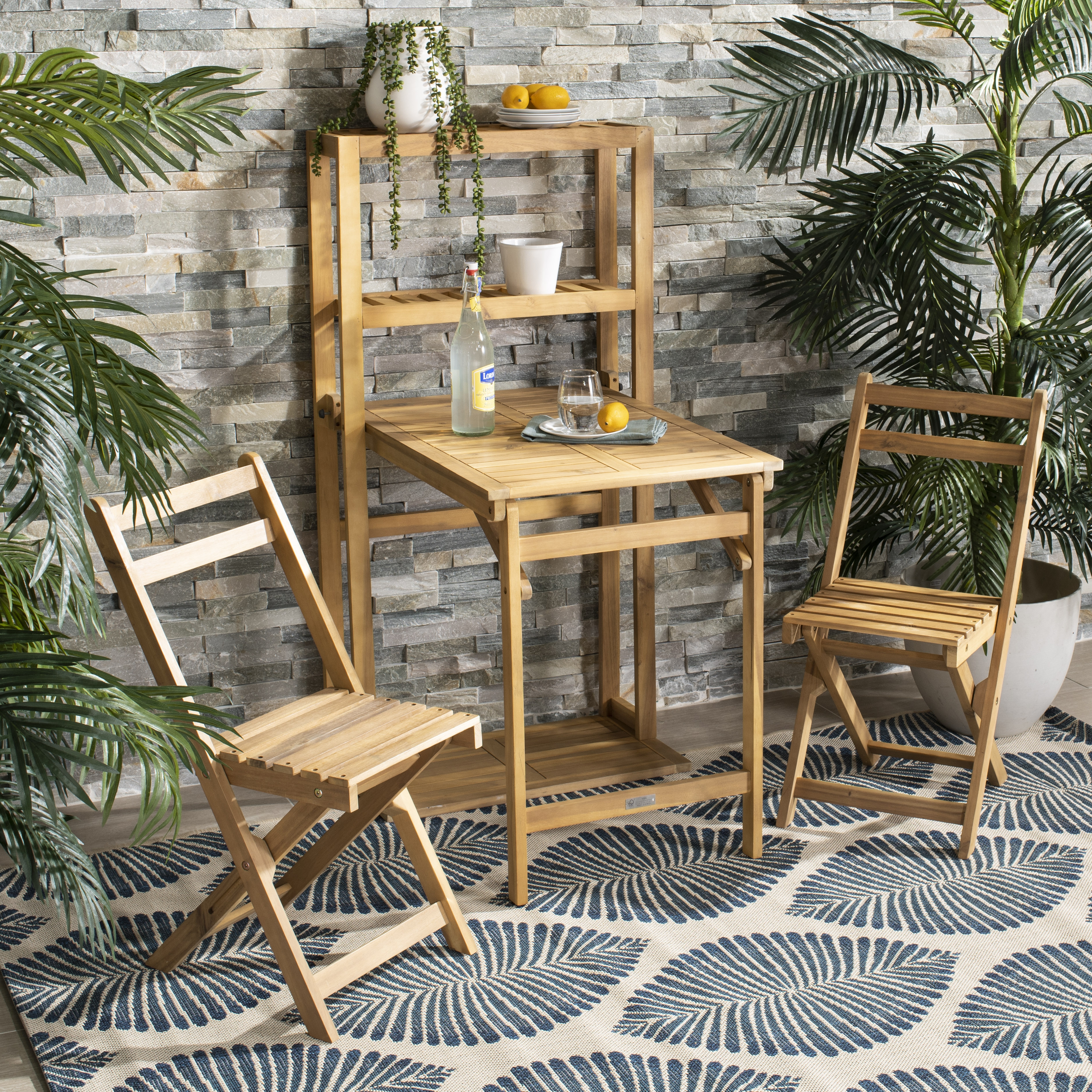 Griffen Balcony Dining Cabinet Set - Natural - Safavieh - Image 6