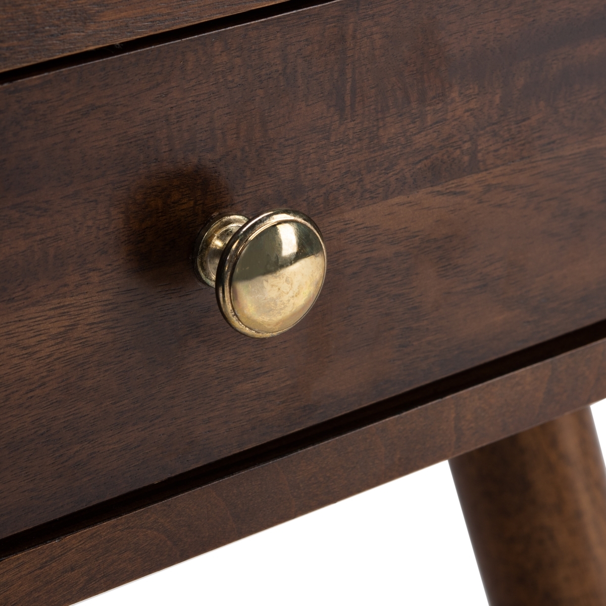 Levinson Gold Cap End Table - Brown - Safavieh - Image 3