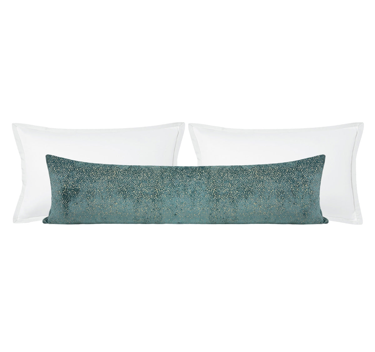 THE XL LUMBAR :: COSMO CUT VELVET // AEGEAN - BY THE YARD - Image 0