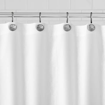 Organic Dobby Ombre Stripe Shower Curtain + Liner, Indigo, 72"x74" - Image 2
