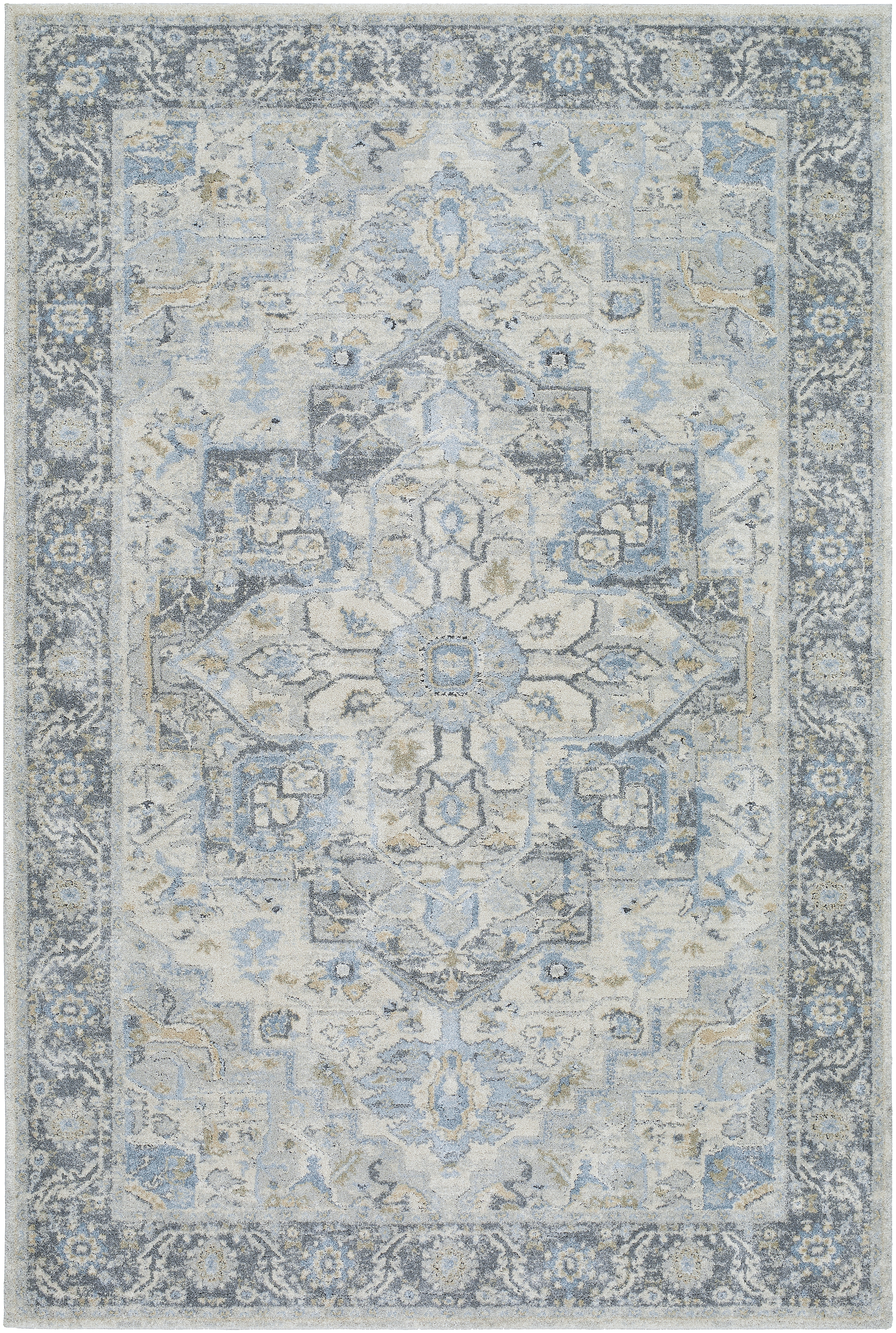 Avellino Gray Indoor 2'7" x 7'3" Machine Woven Rug - Image 0