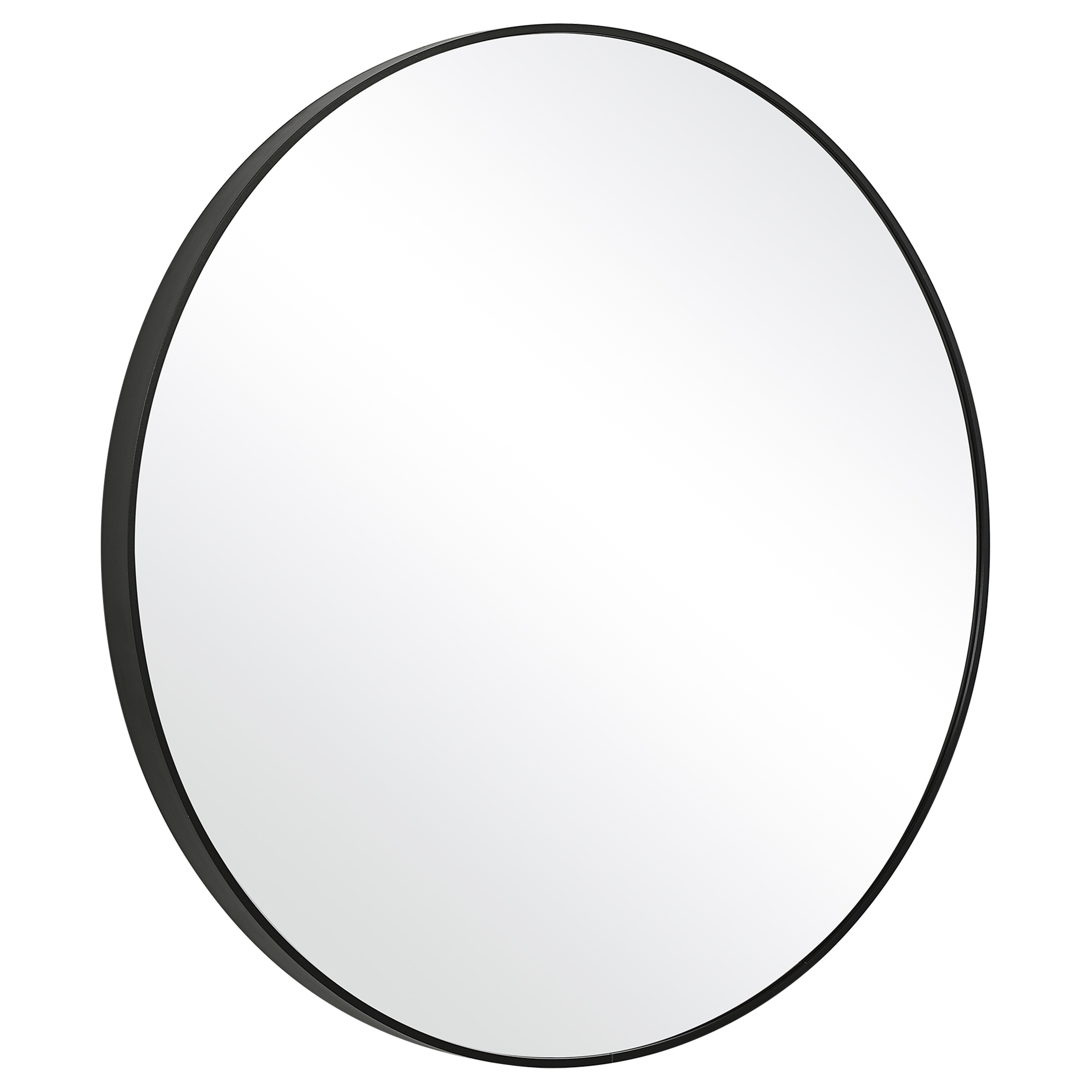 Simple Thin Metal Frame Round Mirror, 33" - Image 1