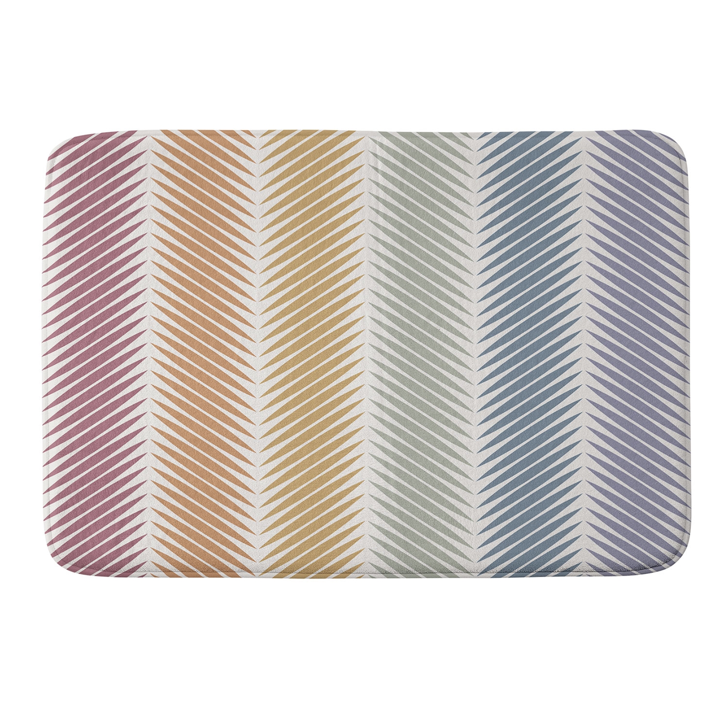 Palm Leaf Pattern Lxiv by Colour Poems - Memory Foam Bath Mat 17" x 24" - Image 0