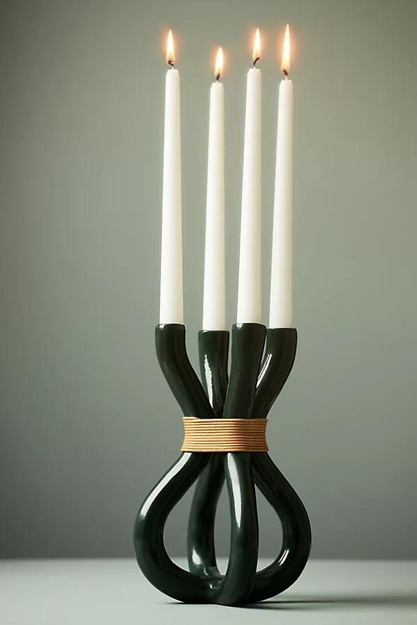 Kaia Rattan Candelabra - Image 0