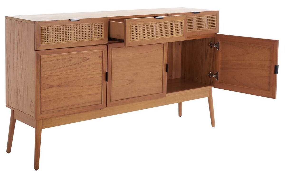 Suri 3 Drawer 3 Door Sideboard  - Natural - Safavieh - Image 4