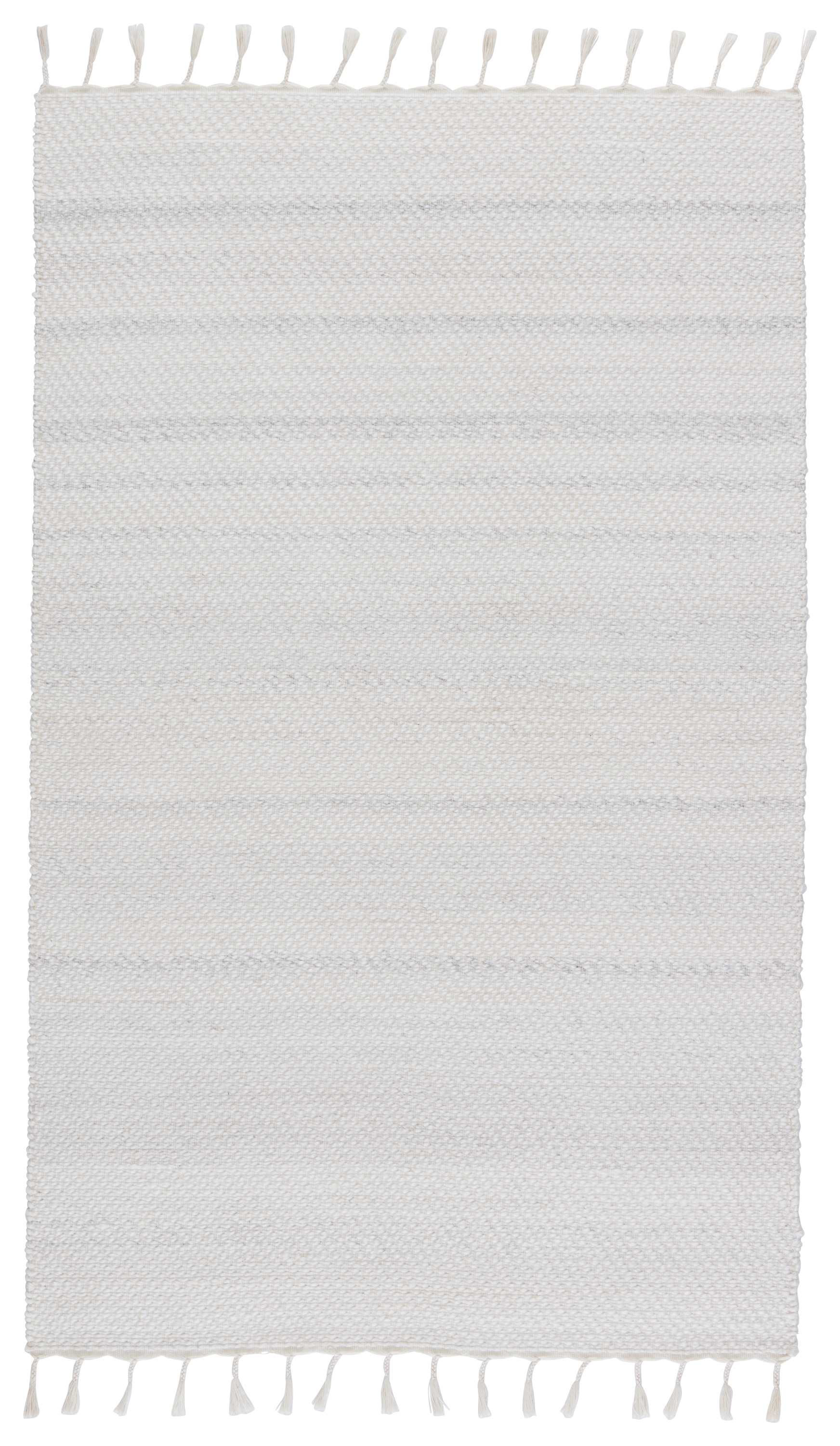 Encanto Indoor/ Outdoor Solid White/ Light Gray Area Rug (7'10"X10'10") - Image 0