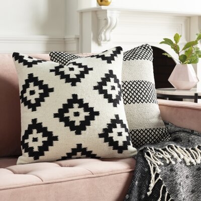 Cragmont Wool Geometric 20" Throw Pillow-Polyester/Polyfill - Image 0