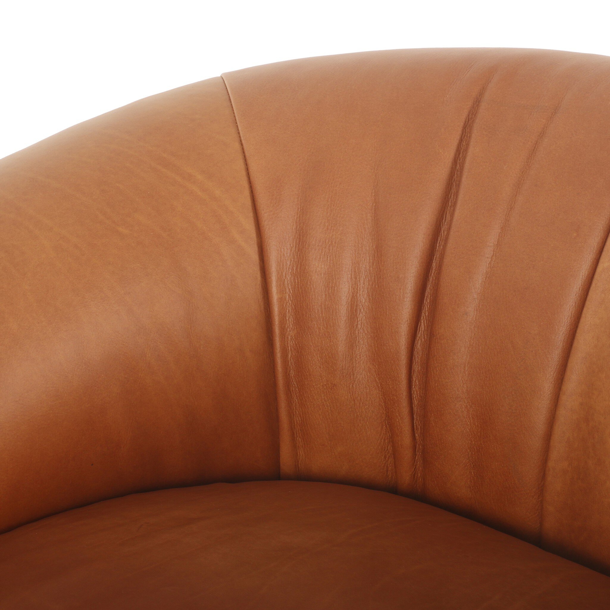 Saldana Swivel Chair - Lorento Cognac - Image 10