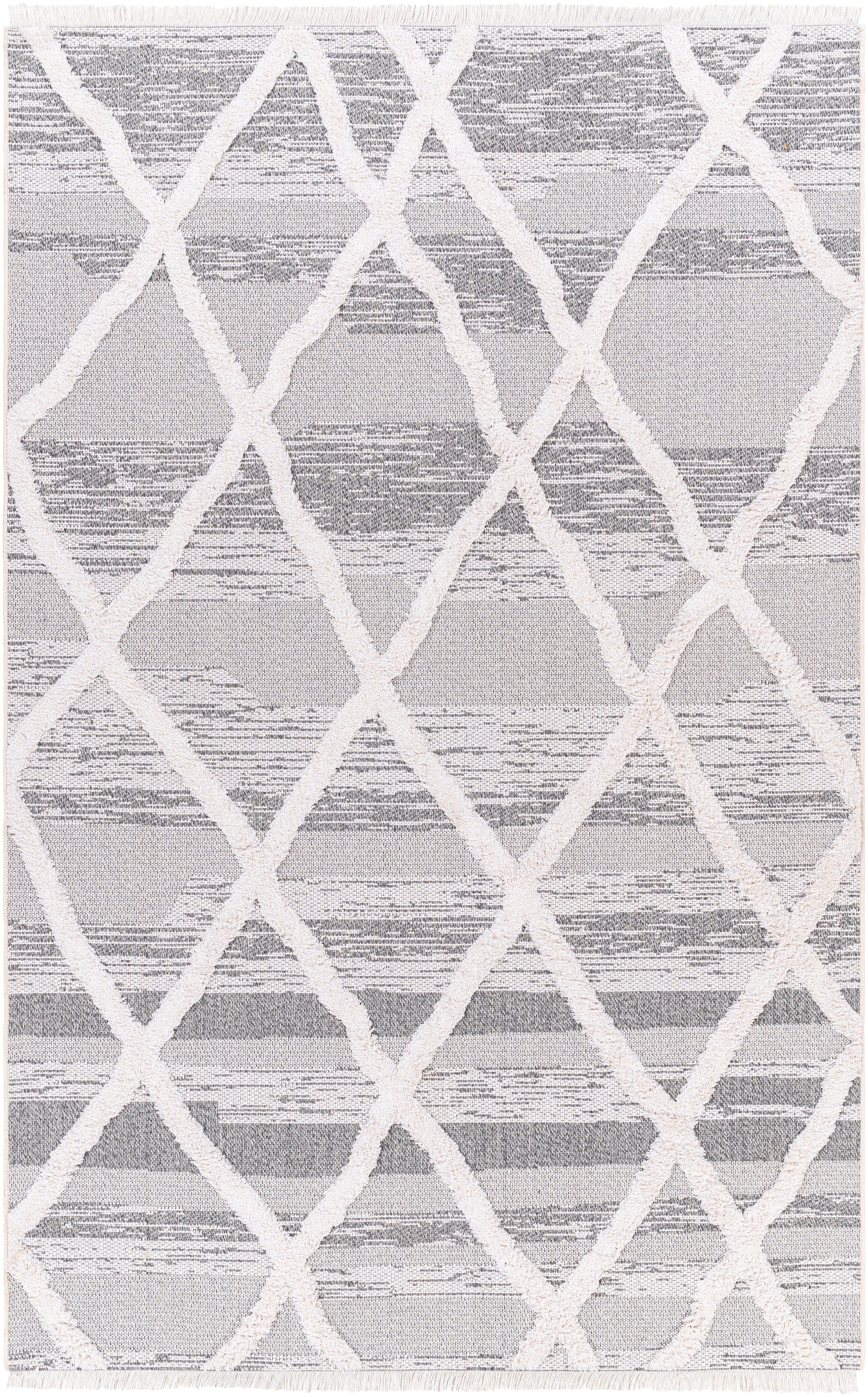 Morocotton Gray Indoor 2'6" x 7'3" Machine Woven Rug - Image 0