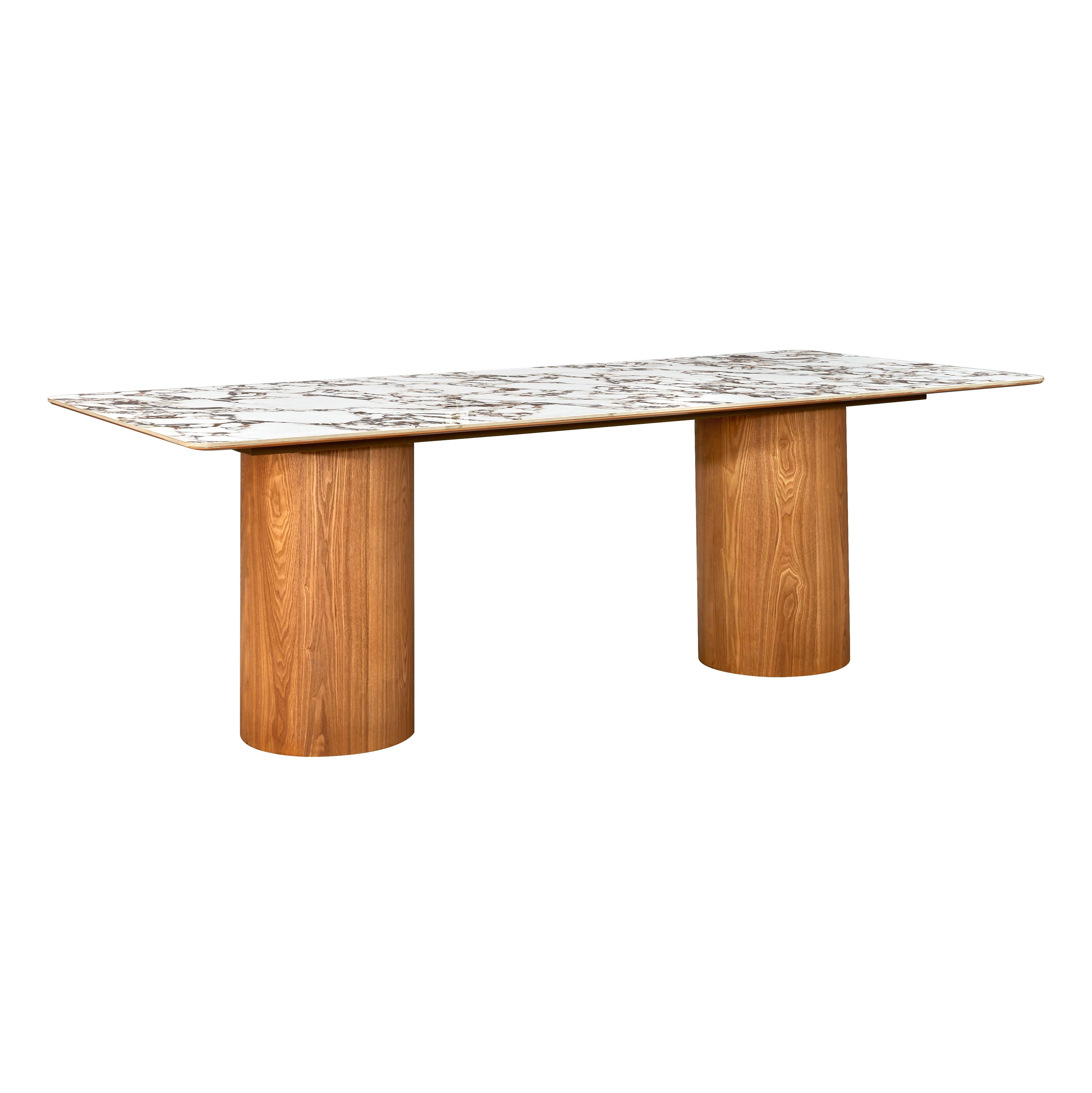 Tamara Marble Ceramic Rectangular Dining Table - Image 0