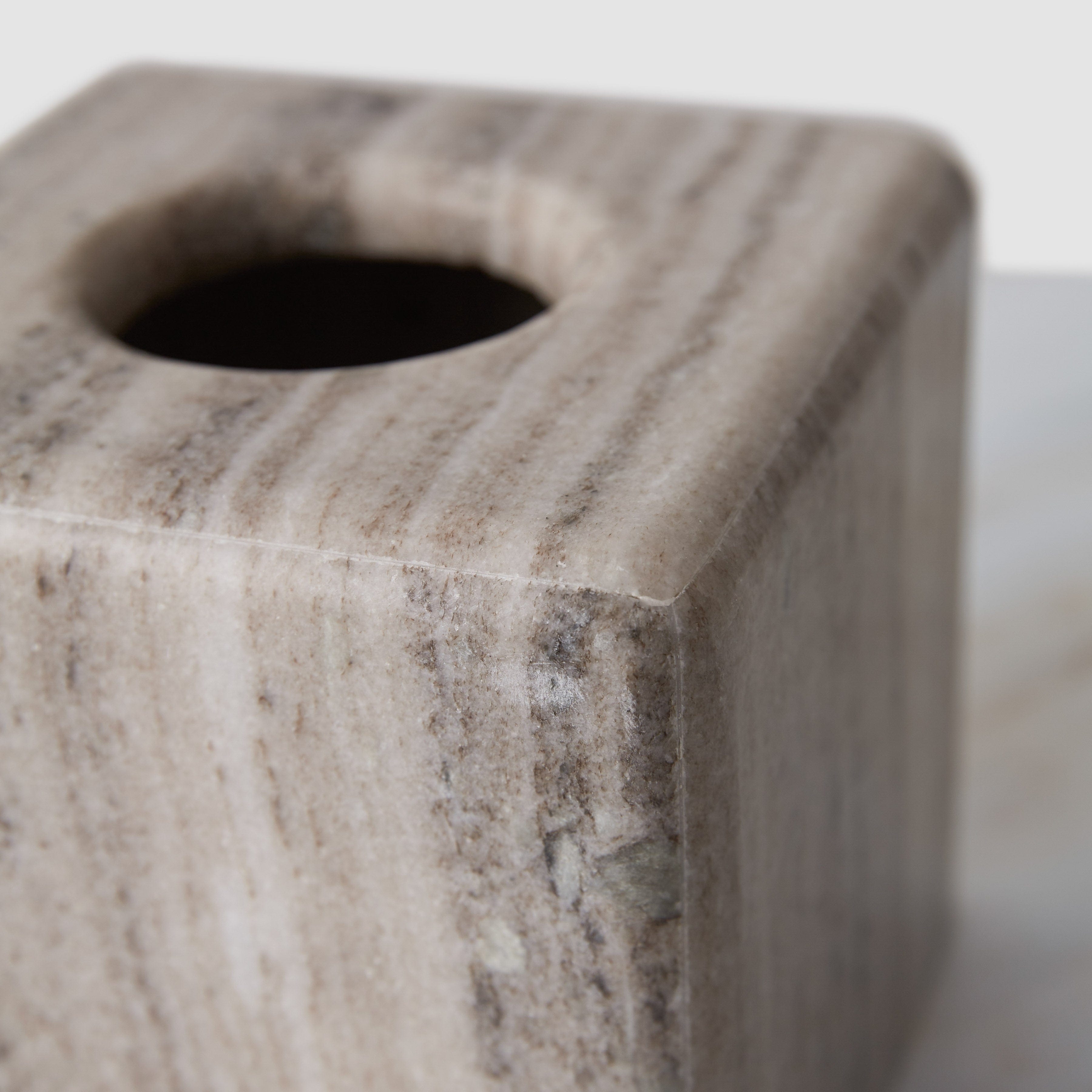 The Citizenry Riya Marble Tissue Box | Square | Natural - Image 7