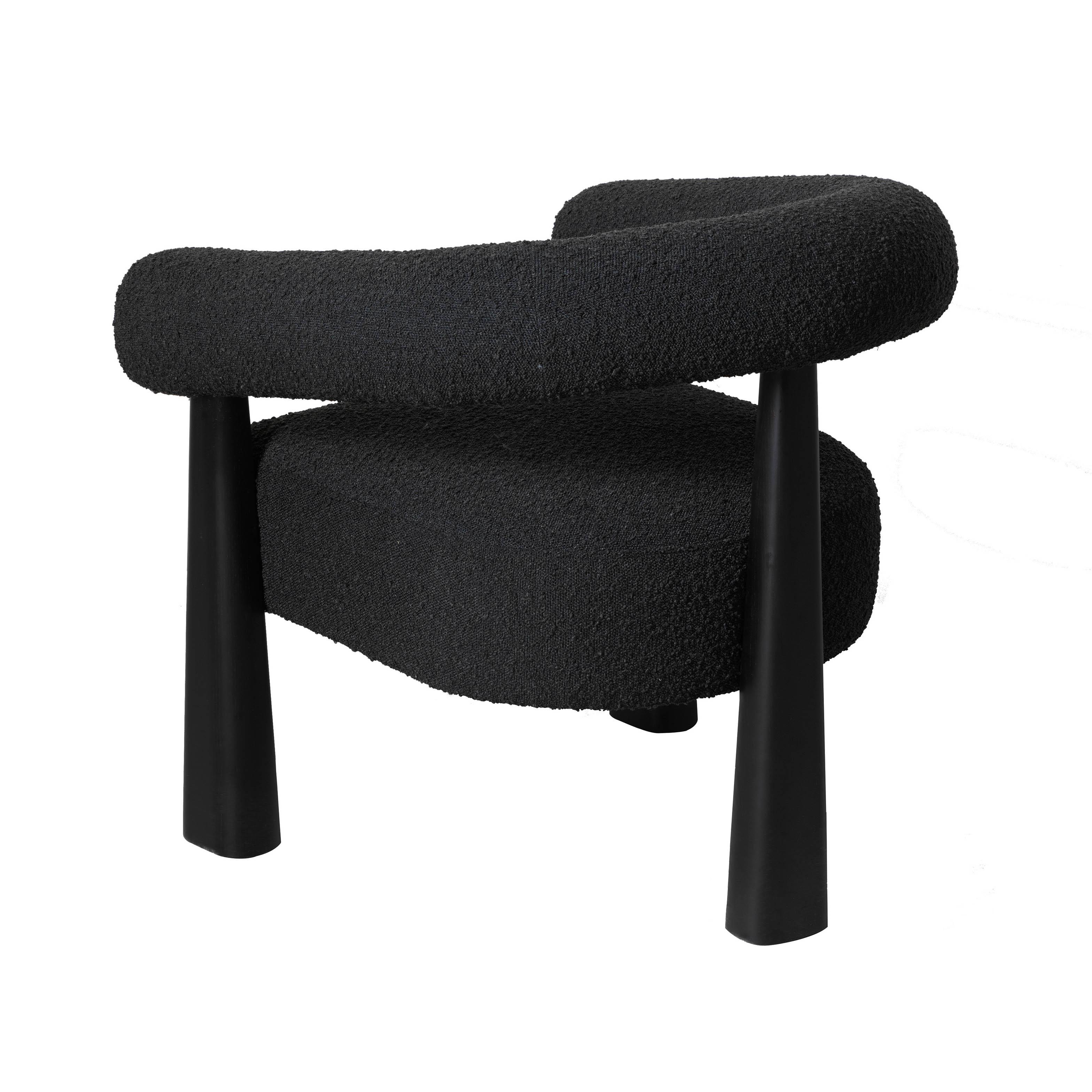 Spara Black Performance Boucle Accent Chair - Image 3