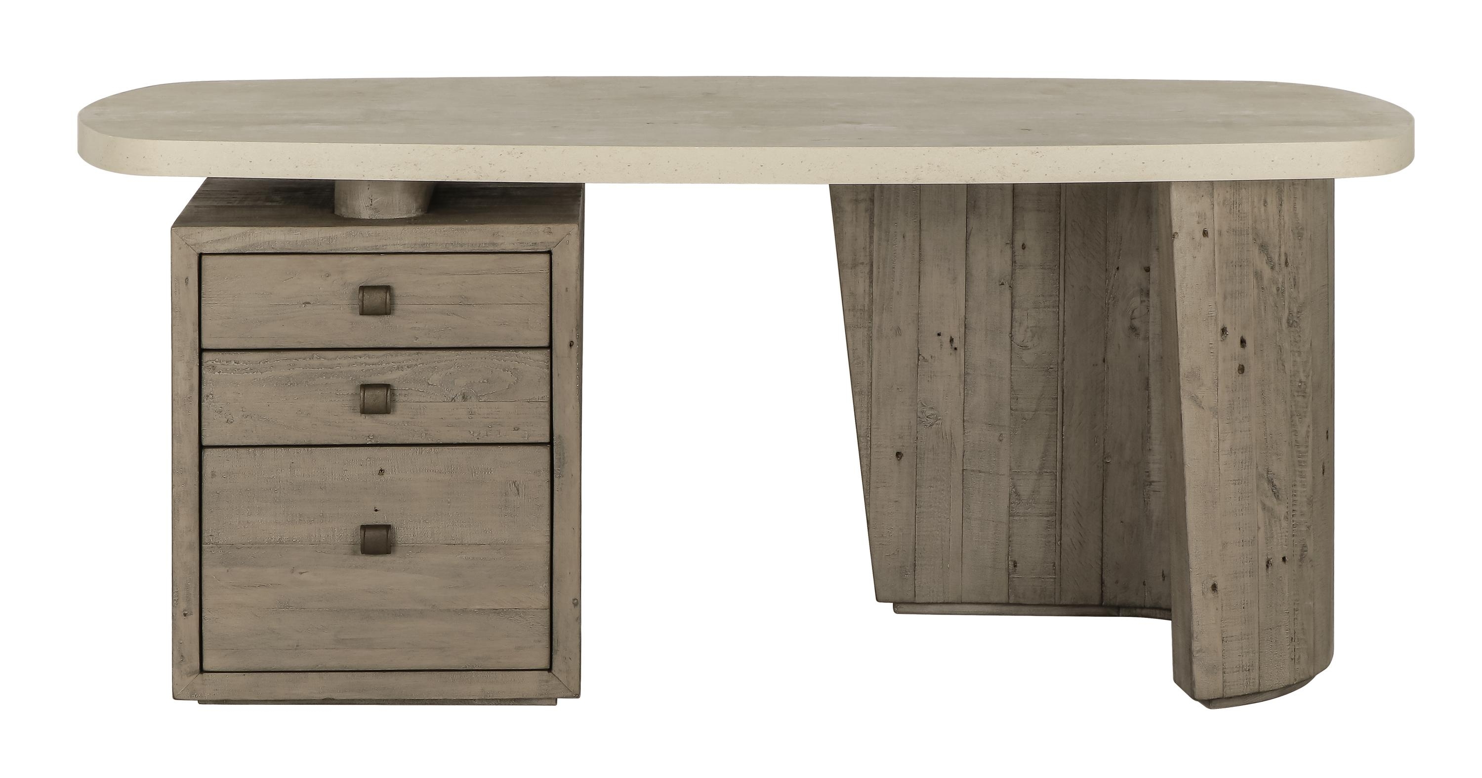 Angus Reclaimed Pine 70" Desk Distressed Gray/Weathered Chalk - Image 7