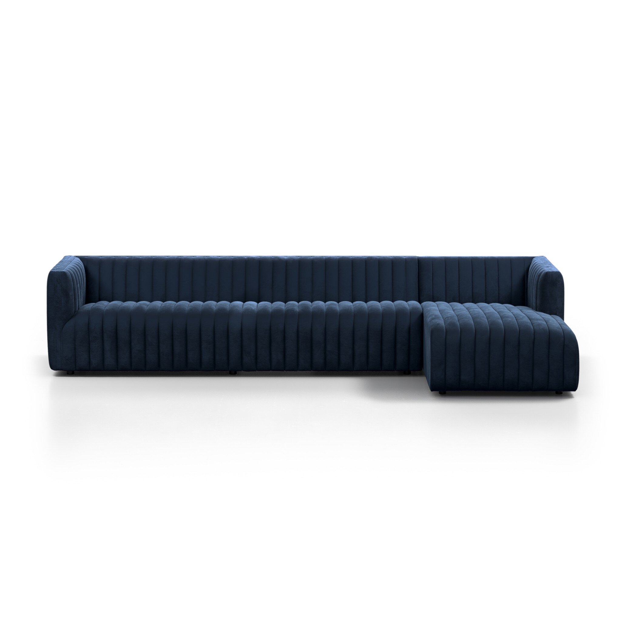 Augustine 2-Piece Sectional - Sapphire Navy - Image 1