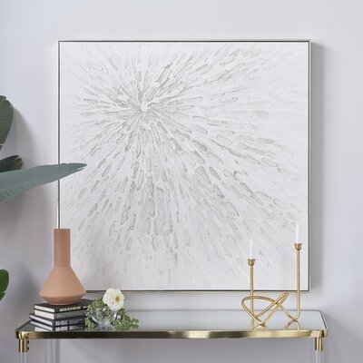 Cosmoliving By Cosmopolitan White Canvas Contemporary Wall Art, 39 X 39 X 2 - Image 0