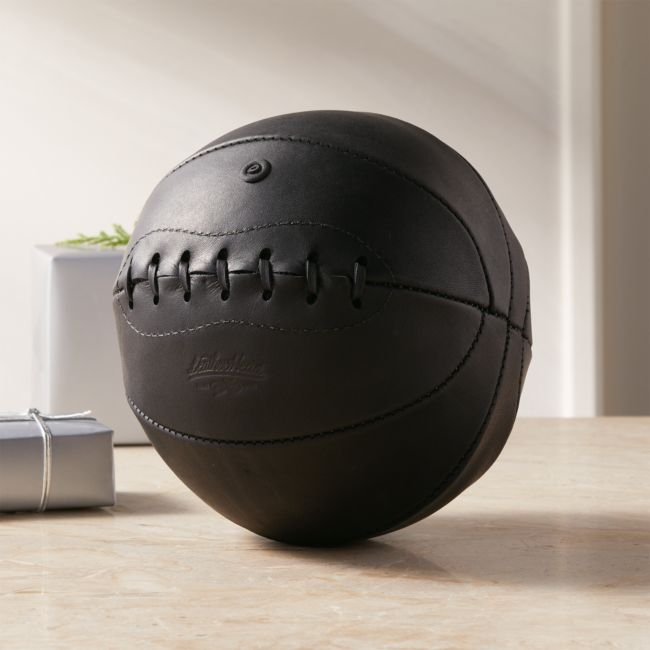 Leather Head Small Black Leather Basketball - Image 0