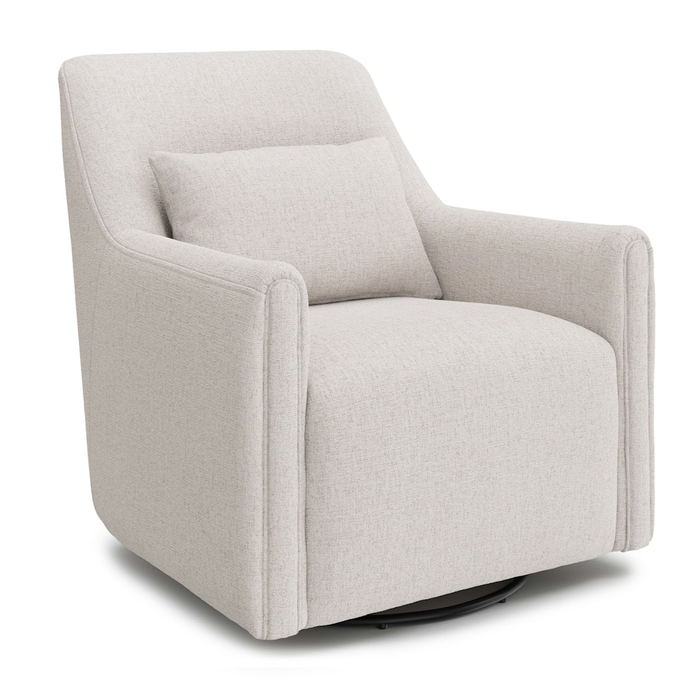 Winslow 29.5" Swivel Glider Chair - Napa White - Image 0