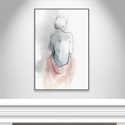 Pastel Woman I - Floater Frame Canvas - Image 0