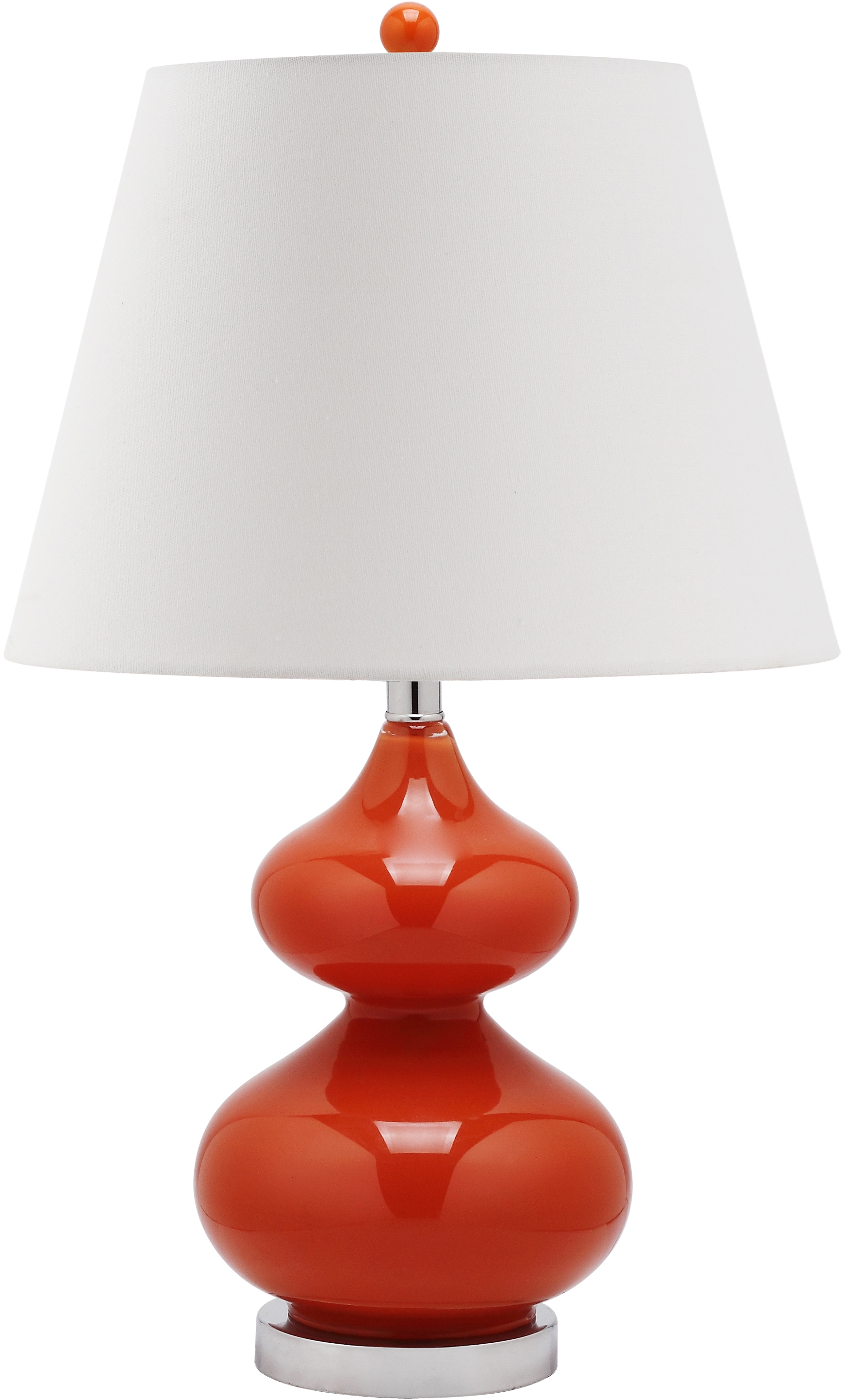 Eva 24-Inch H Double Gourd Glass Table Lamp - Blood Orange - Safavieh - Image 1