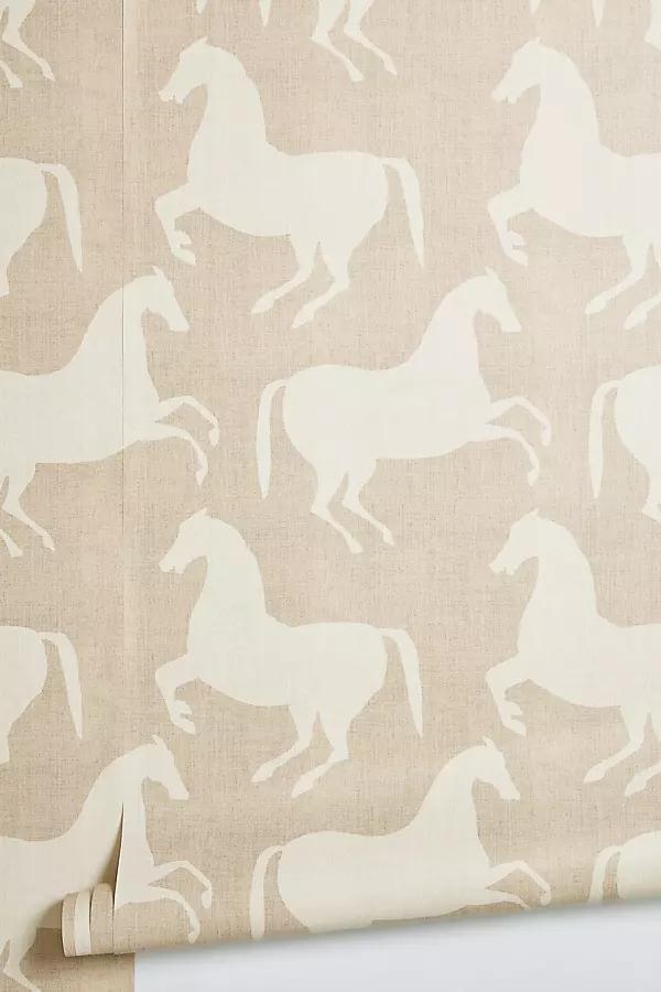 Paper Horses Neutral Wallpaper - Image 0