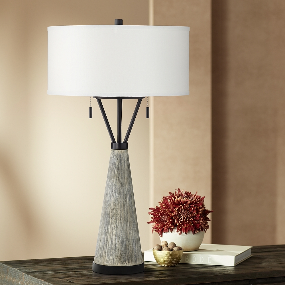 Oakland Gray Wash Tapered Table Lamp - Style # 77P27 - Image 0