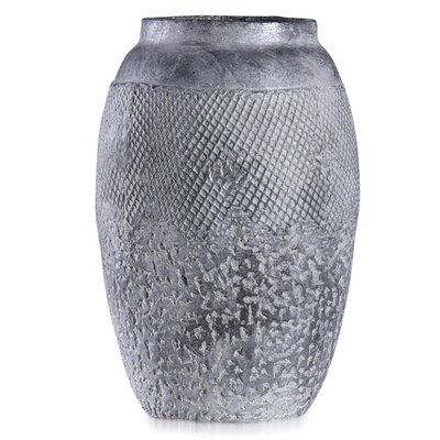 Emilijan - Textured Gray Artative Eco Paper Vase - Image 0