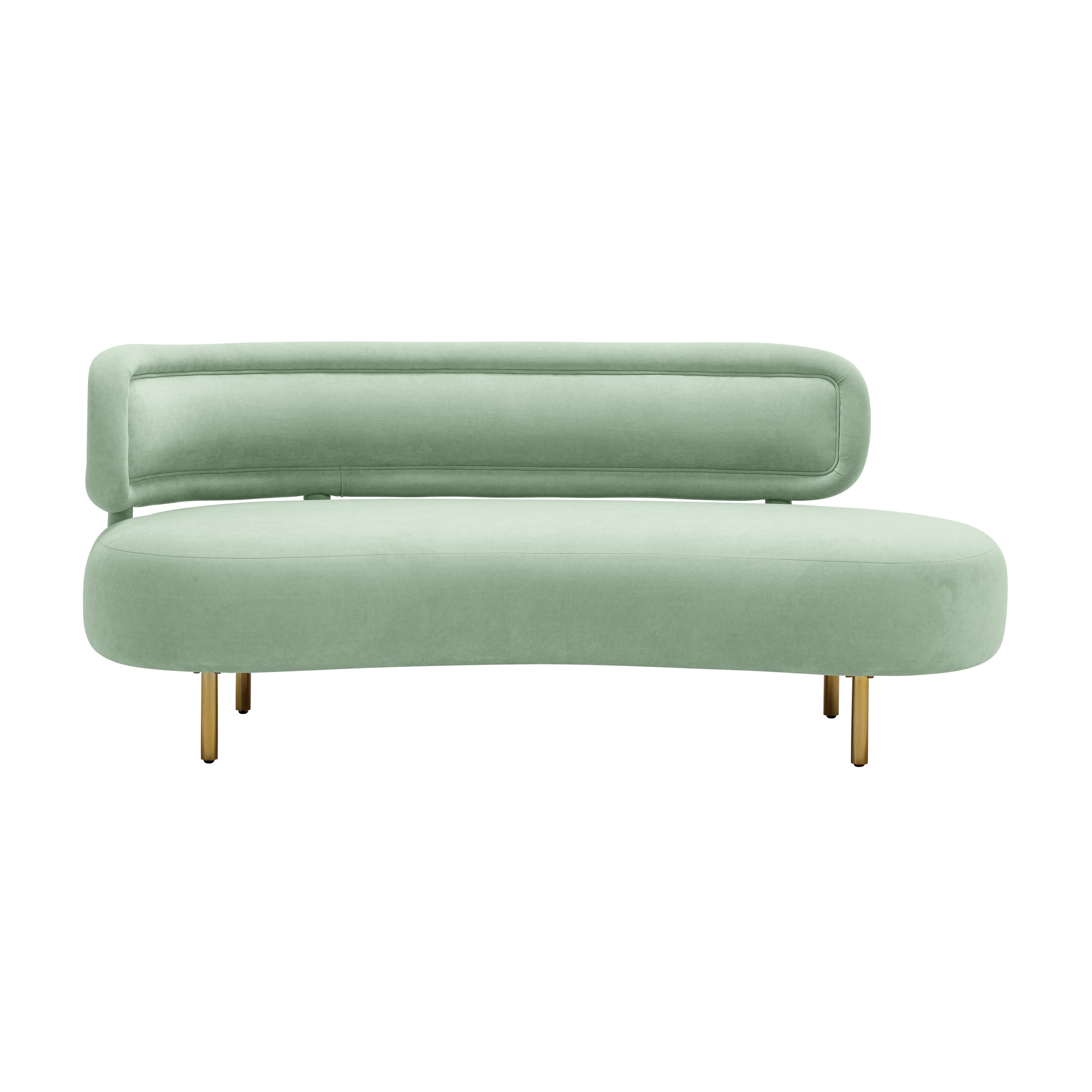 Tischa Mint Green Velvet Sofa - Image 2