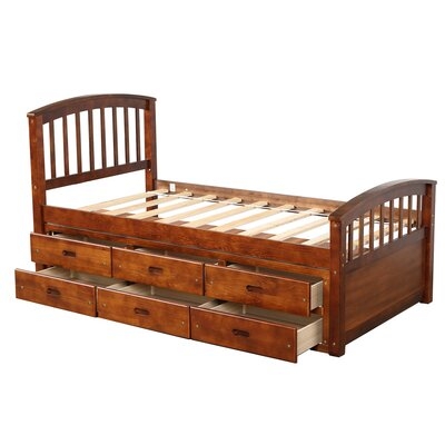Vinco Twin 6 Drawer Solid Wood Platform Bed by Harriet Bee - Image 0