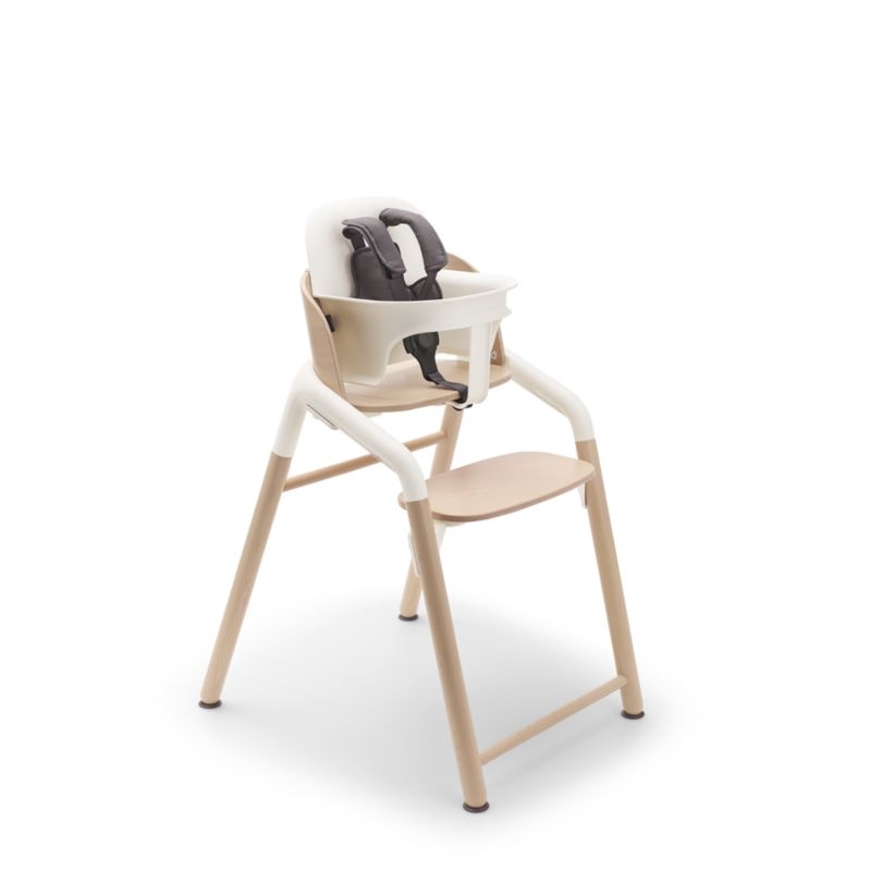 Bugaboo Giraffe White and Neutral Wood Baby High Chair Complete - Image 3