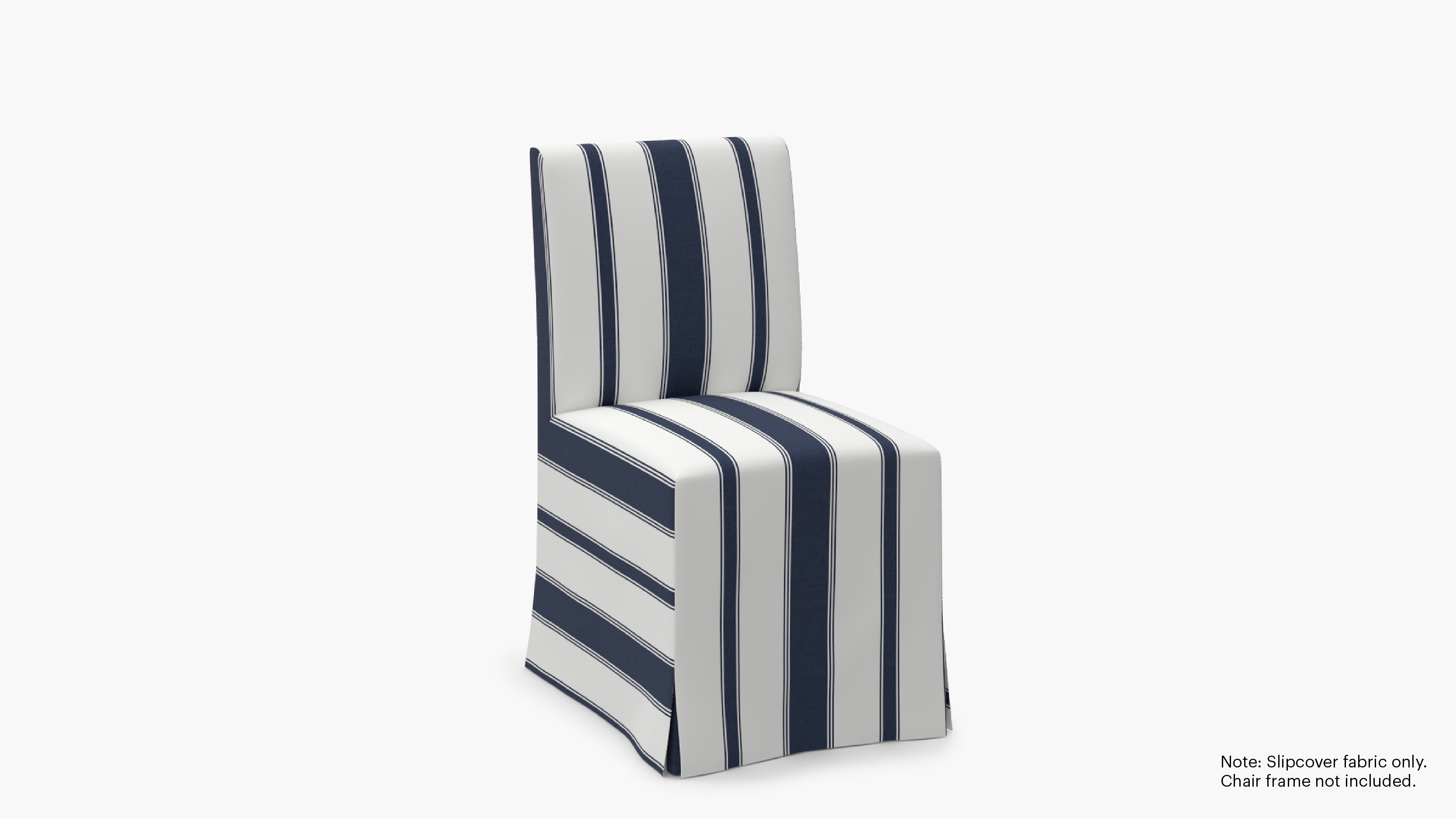 Slipcovered Signature Dining Chair - Cover Only, Navy Clarence Stripe - Image 1