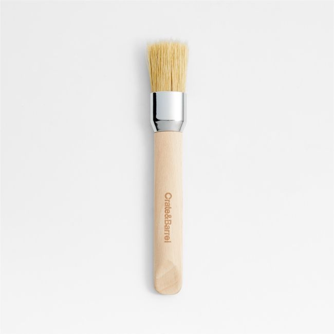 Crate & Barrel Small Pastry Brush with Beechwood Handle - Image 0