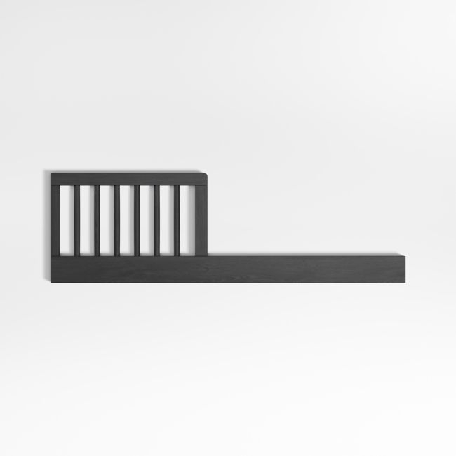 Bodie Ebonized Black Oak Wood Toddler Bed Rail - Image 0