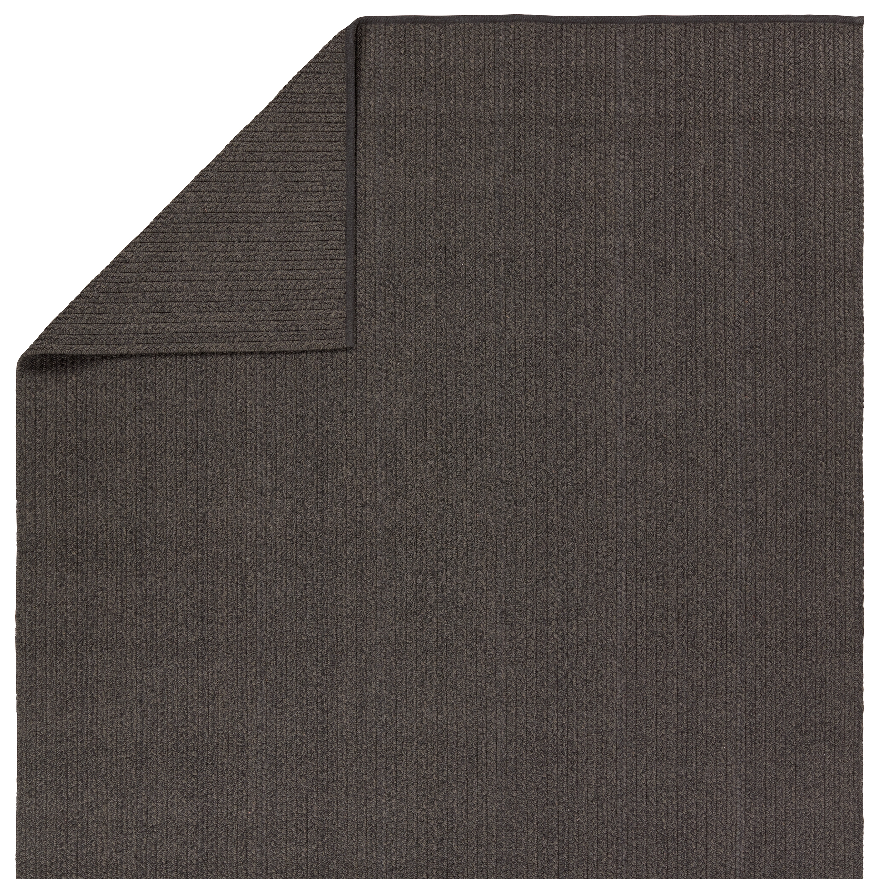 Iver Handmade Indoor/Outdoor Solid Dark Gray Area Rug (8'10"X11'9") - Image 2