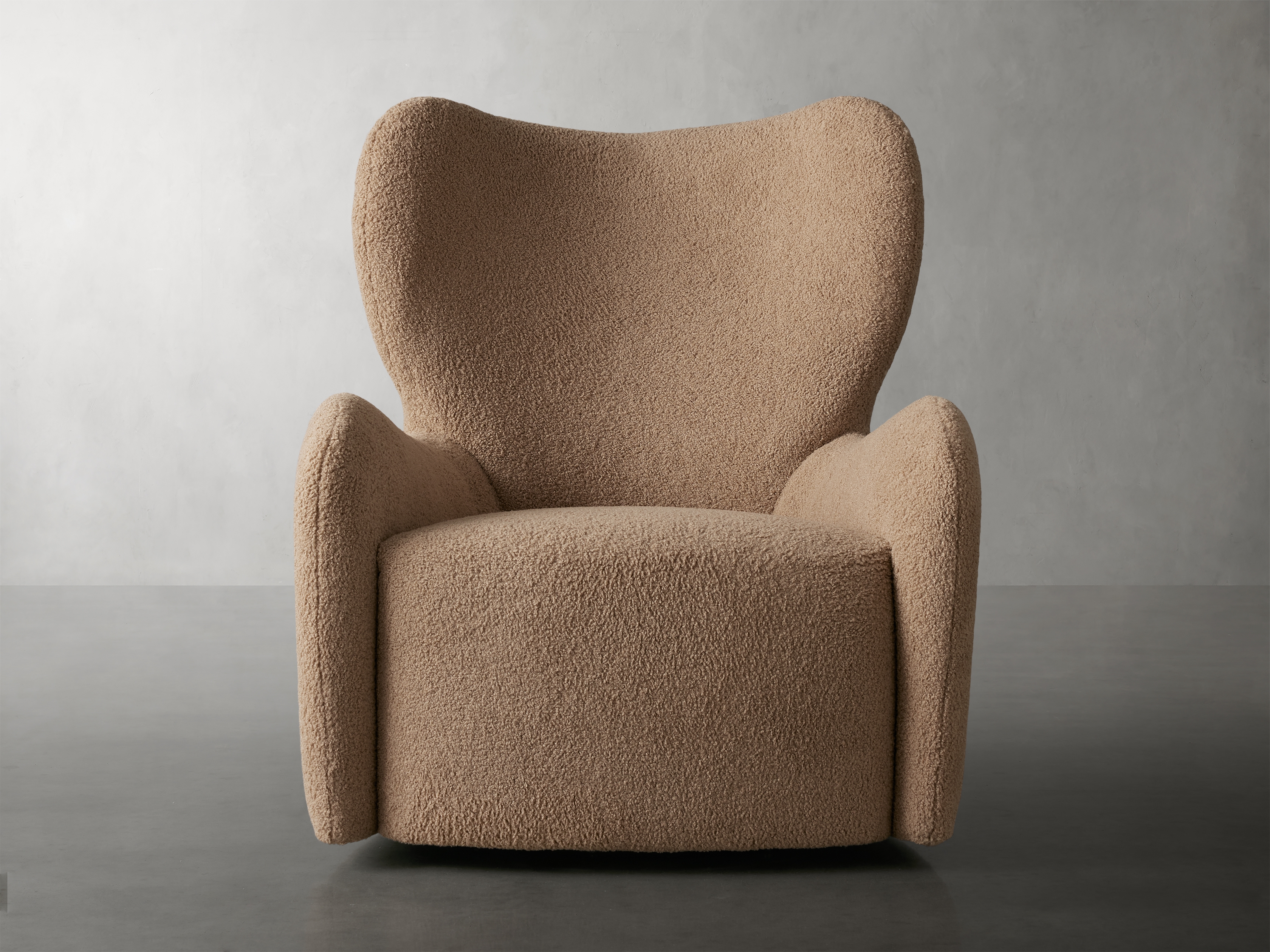 Gemma Swivel Chair in Upholstered Brown  Tawny Camel - Image 0