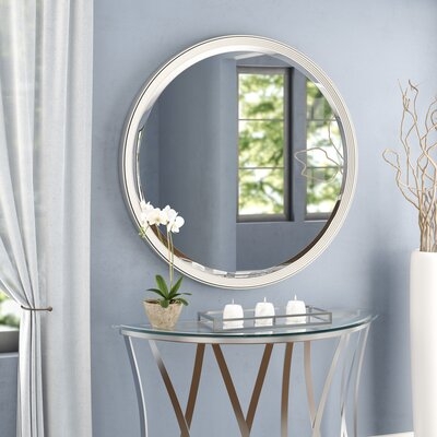 Hildeburg Silver Beveled Accent Wall Mirror - Image 0