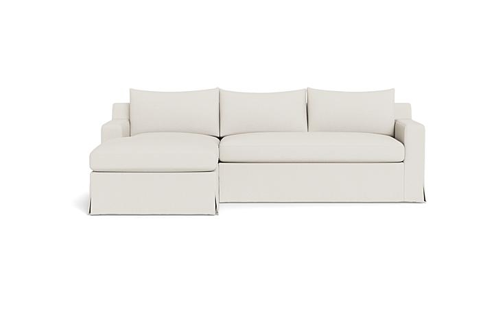 Sloan Slipcovered Left Chaise Sectional - Image 0
