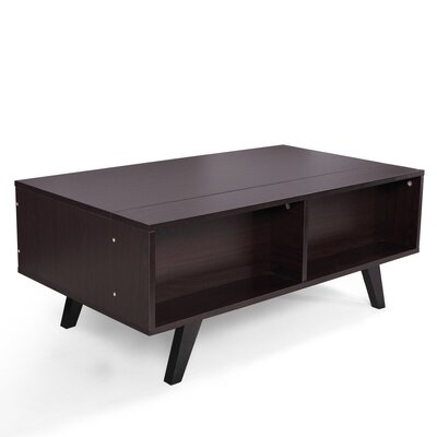 Lift Top Coffee Table With Hidden Compartment & Open Storage Shelf, Modern Furniture For Home, Living Room - Image 0