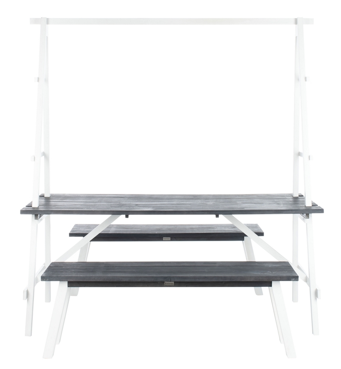 Willamy 3 Pc Dining Set - Dark Slate Gray/White - Safavieh - Image 0