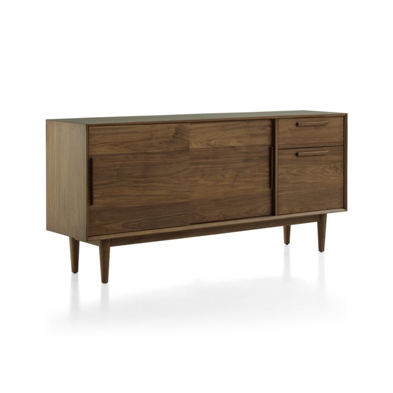 Tate 64.5" Walnut Storage Media Console - Image 3