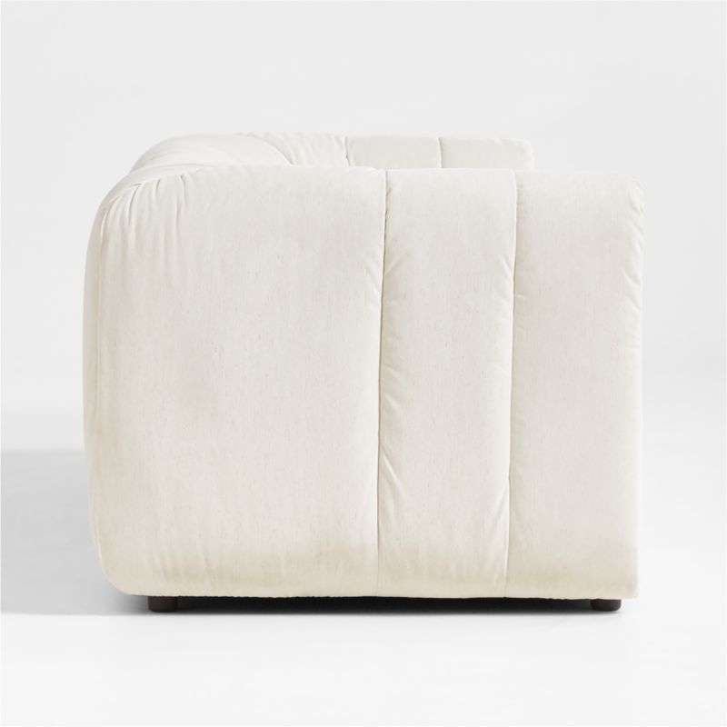 Jade Heathered Ivory 3-Piece Kids Puffer Modular Sofa - Image 2